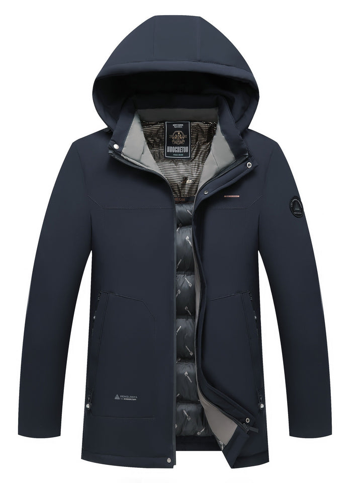 Drune | lässiger Winterpullover mit abnehmbarer Kapuze für Herren - Ideal für Herbst/Winter