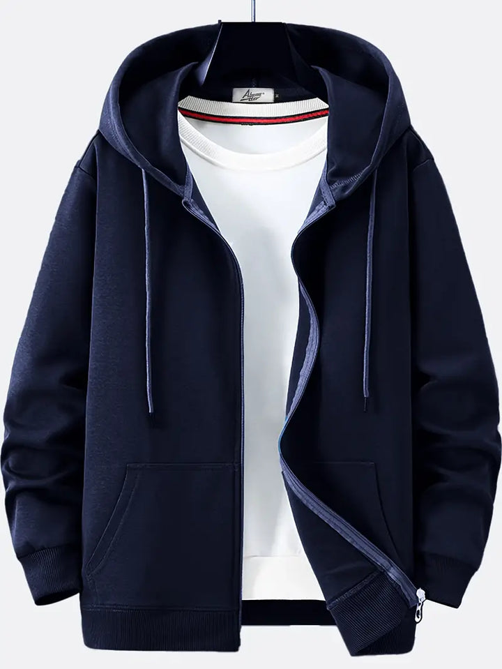 Drune | Lässiger Herbst Full Zip Hoodie mit Kordelzug für Männer