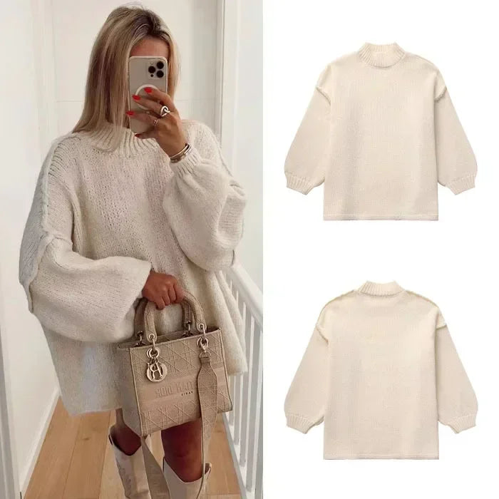 Drune | Strickpullover mit Rollkragen und stylischen Puffärmeln