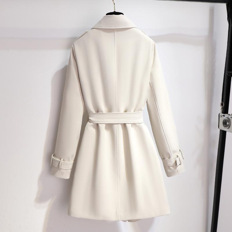 Drune | Damen Stilvoll Trenchcoat Weiß