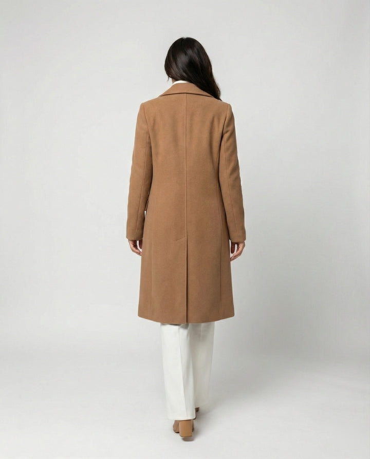 Drune - Eleganter Zweiteiliger Woll Trenchcoat Doppelreihiges Design