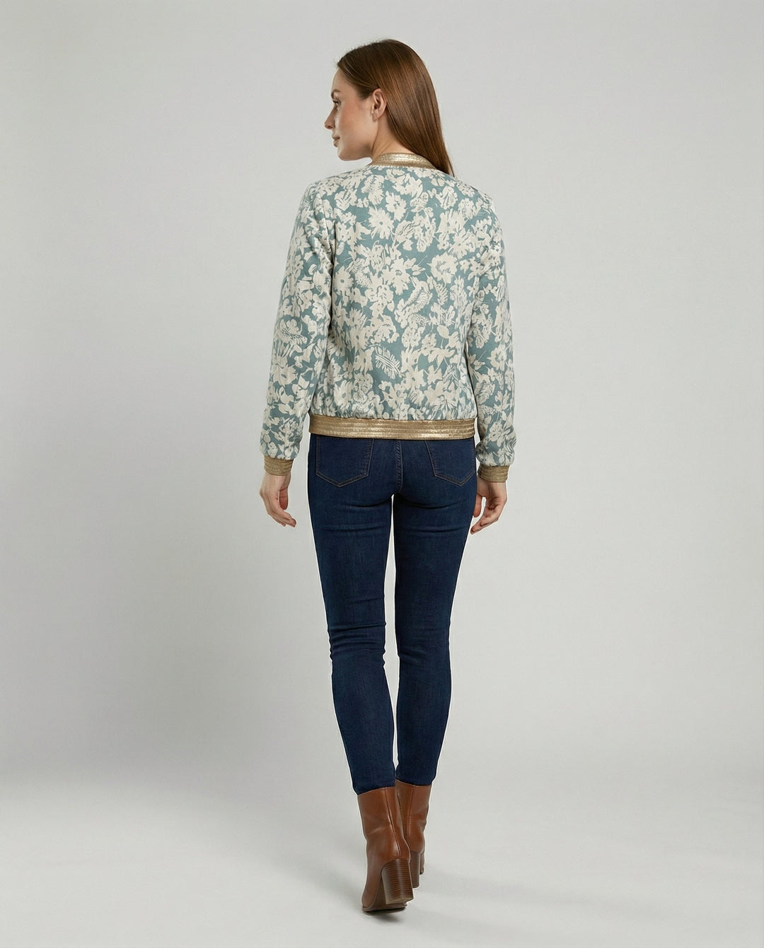 Damen Bomberjacke mit Blumenmuster | Drune