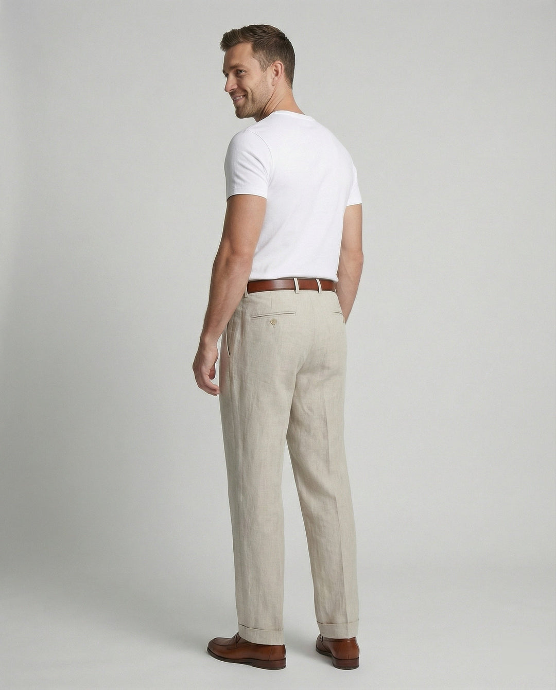 Herren elegante und bequeme Leinenhose Drune