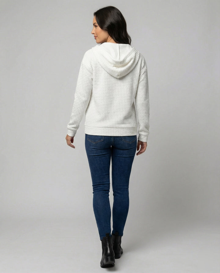 Damen Fleecejacke mit strukturiertem Waffelmuster Drune