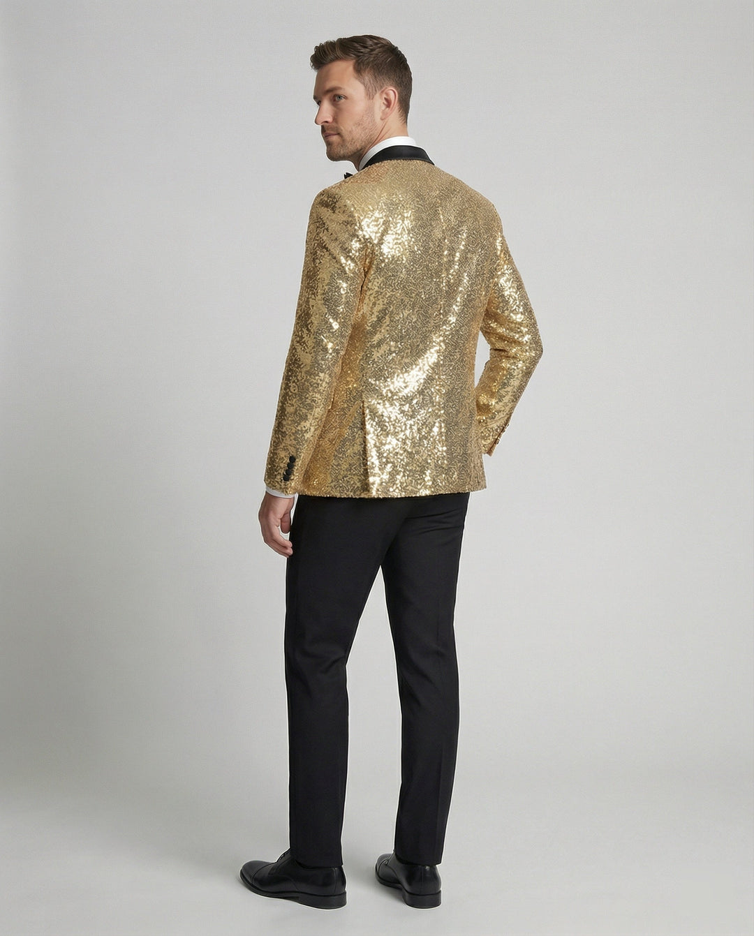 Drune | Glänzender Herren Pailletten Blazer