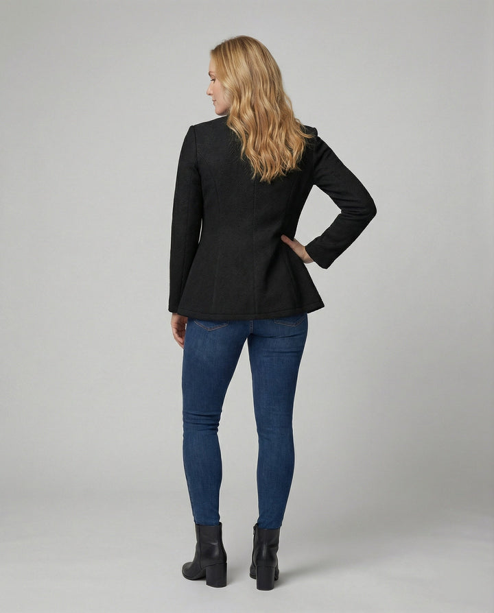 Damen Blazer ärmellos Hahnentritt