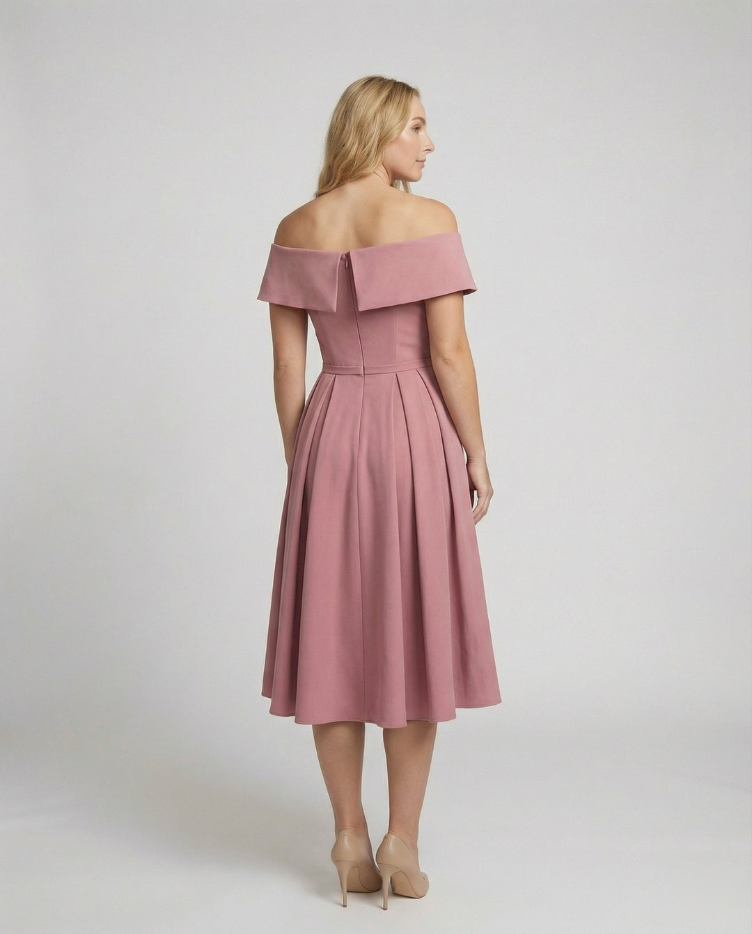 Drune | Vielseitiges Trägerloses Satin-Kleid für Partys