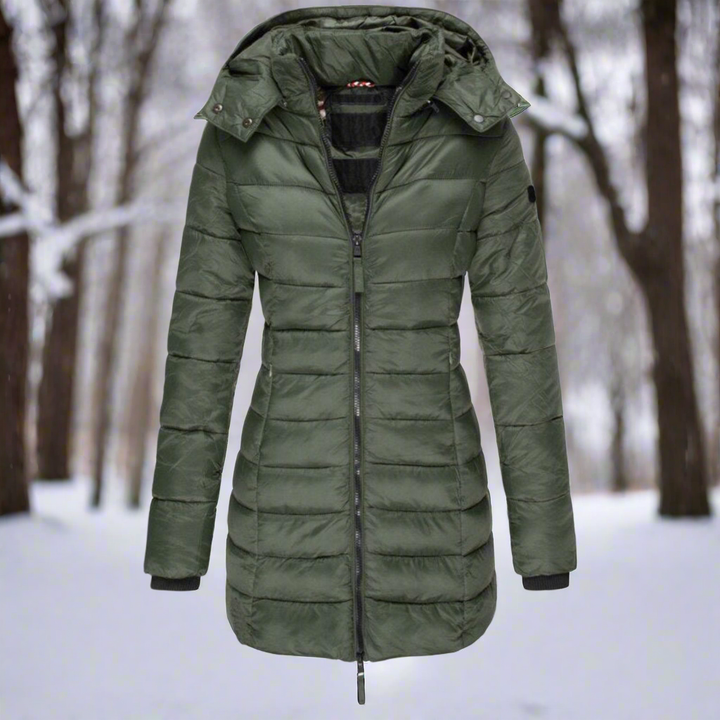 Drune | Kapuzen Daunenjacke Stepp Langjacke