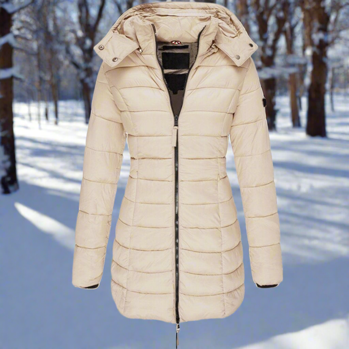 Drune | Kapuzen Daunenjacke Stepp Langjacke