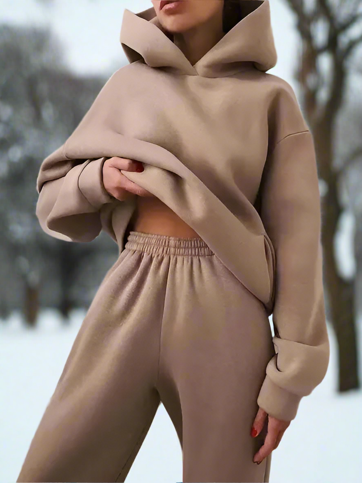 Drune | Stylischer Baumwoll Kapuzenpullover Und Sweatpants Für Frauen