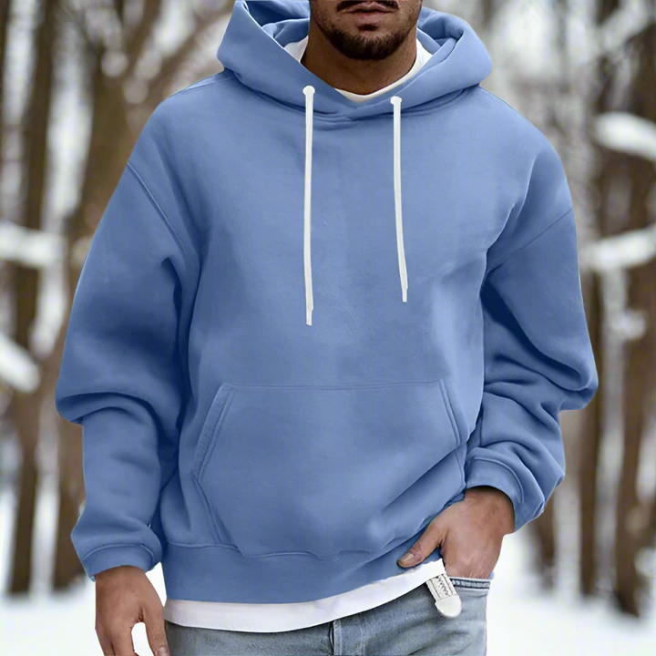 Drune | Kapuzenpullover Relaxed Fit Weiche Baumwolle Verstellbare Kapuze Kängurutasche
