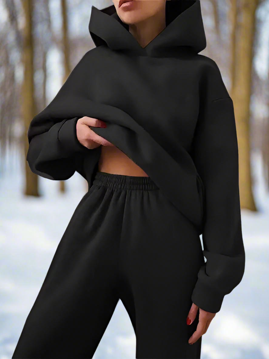 Drune | Stylischer Baumwoll Kapuzenpullover Und Sweatpants Für Frauen