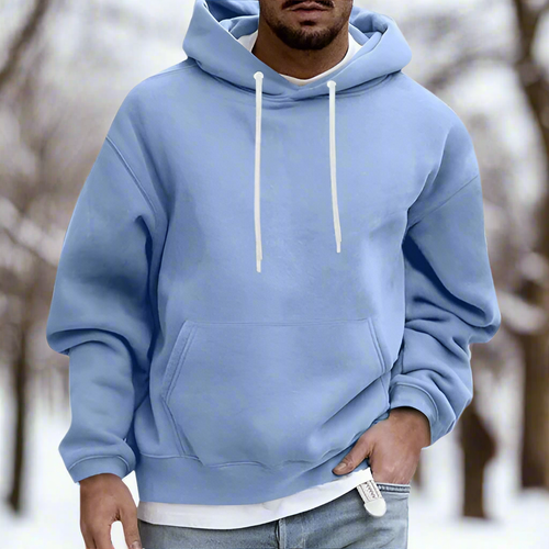 Drune | Kapuzenpullover Relaxed Fit Weiche Baumwolle Verstellbare Kapuze Kängurutasche