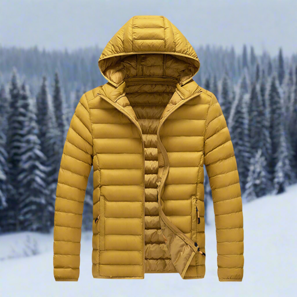 Drune | Daunenjacke - Leichtes Steppdesign - Abnehmbare Kapuze - Winddicht und Warm