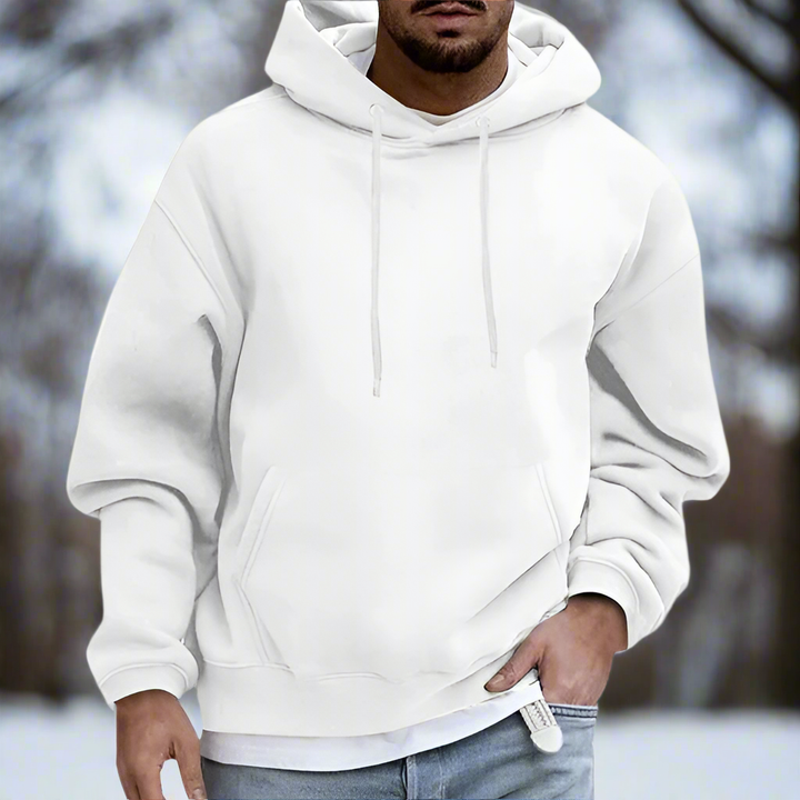 Drune | Kapuzenpullover Relaxed Fit Weiche Baumwolle Verstellbare Kapuze Kängurutasche