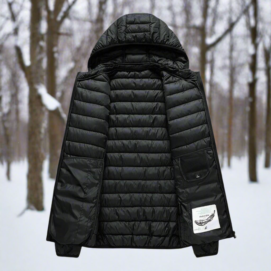 Drune | Daunenjacke - Leichtes Steppdesign - Abnehmbare Kapuze - Winddicht und Warm