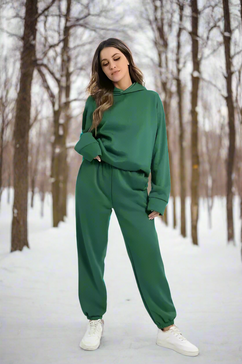 Drune | Stylischer Baumwoll Kapuzenpullover Und Sweatpants Für Frauen