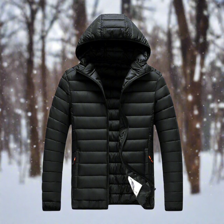 Drune | Daunenjacke Leichtes Steppdesign Abnehmbare Kapuze Winddicht und Warm