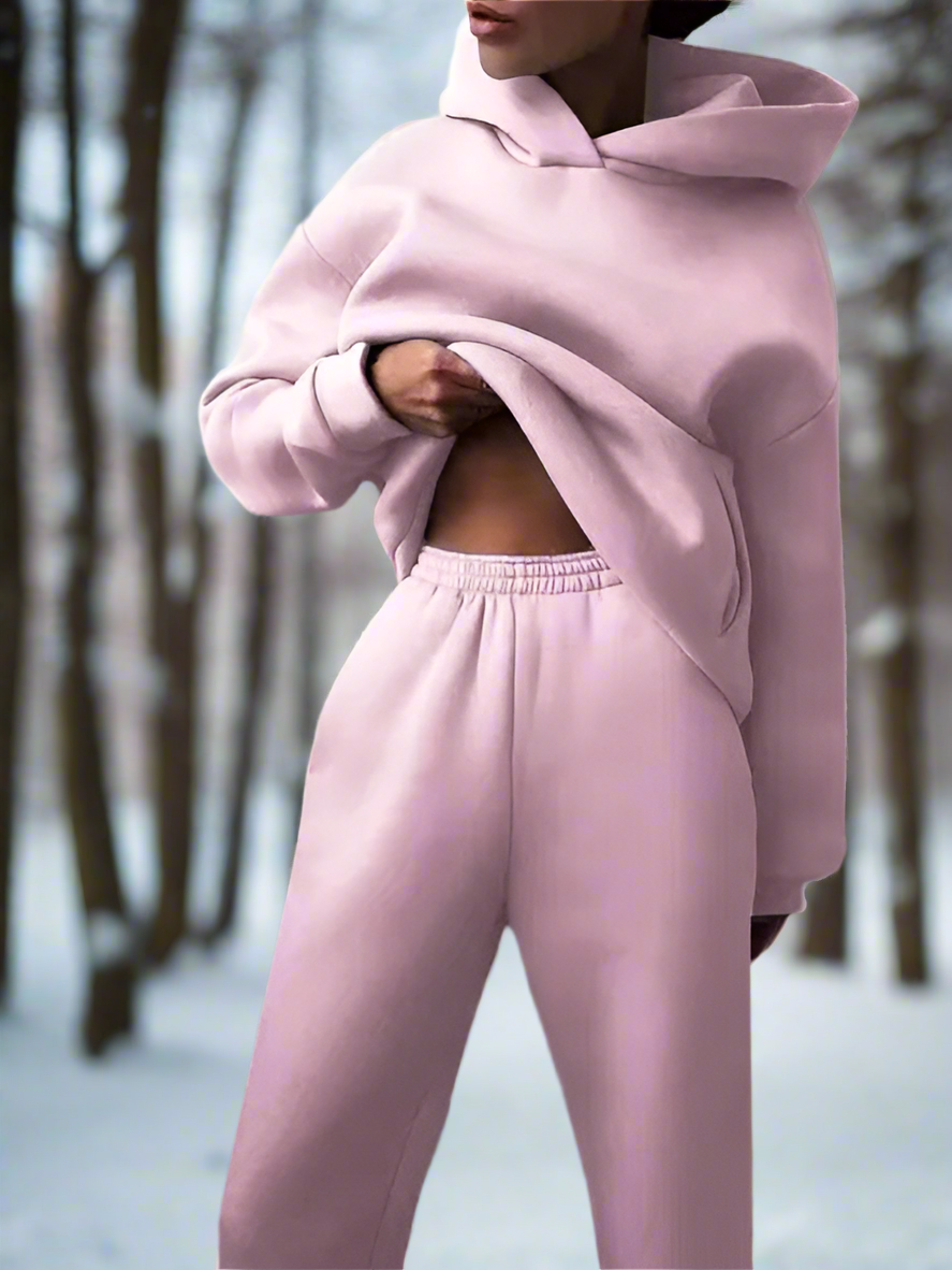 Drune | Stylischer Baumwoll Kapuzenpullover Und Sweatpants Für Frauen