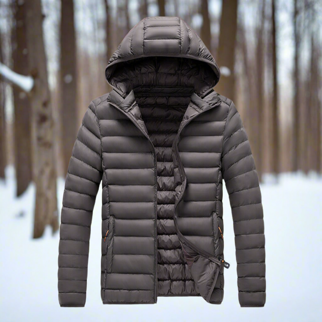Drune | Daunenjacke - Leichtes Steppdesign - Abnehmbare Kapuze - Winddicht und Warm