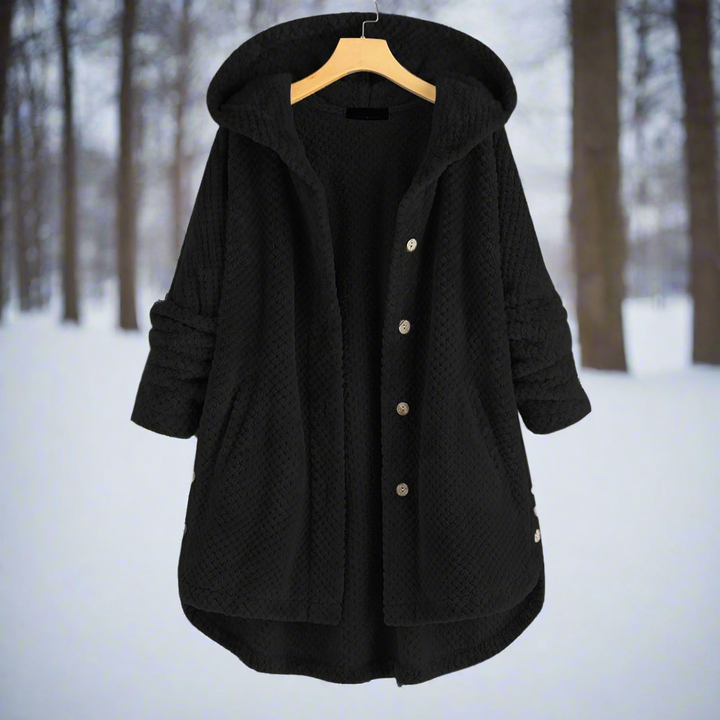 Drune | Strukturiertes Fleece Lange Und Weite Passform Knopfverschluss Mit Taschen