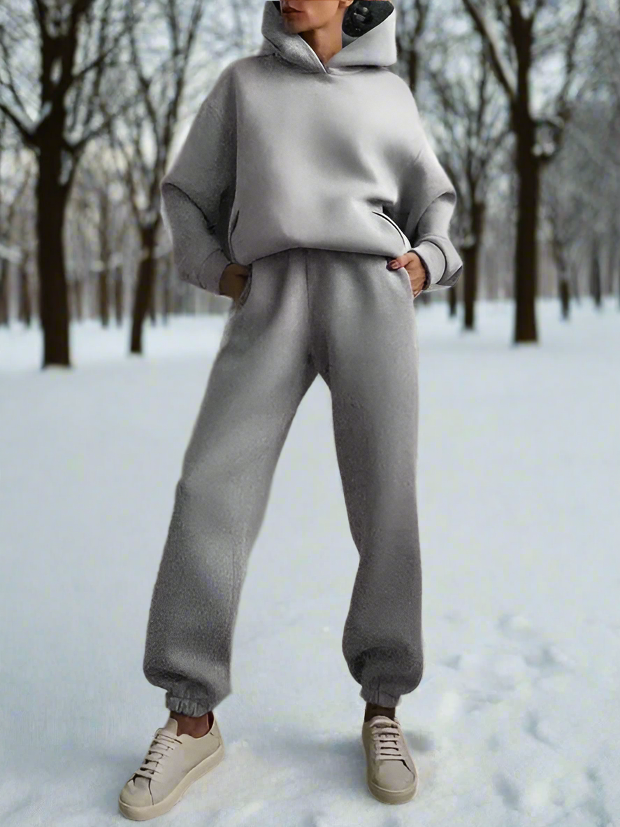 Drune | Stylischer Baumwoll Kapuzenpullover Und Sweatpants Für Frauen