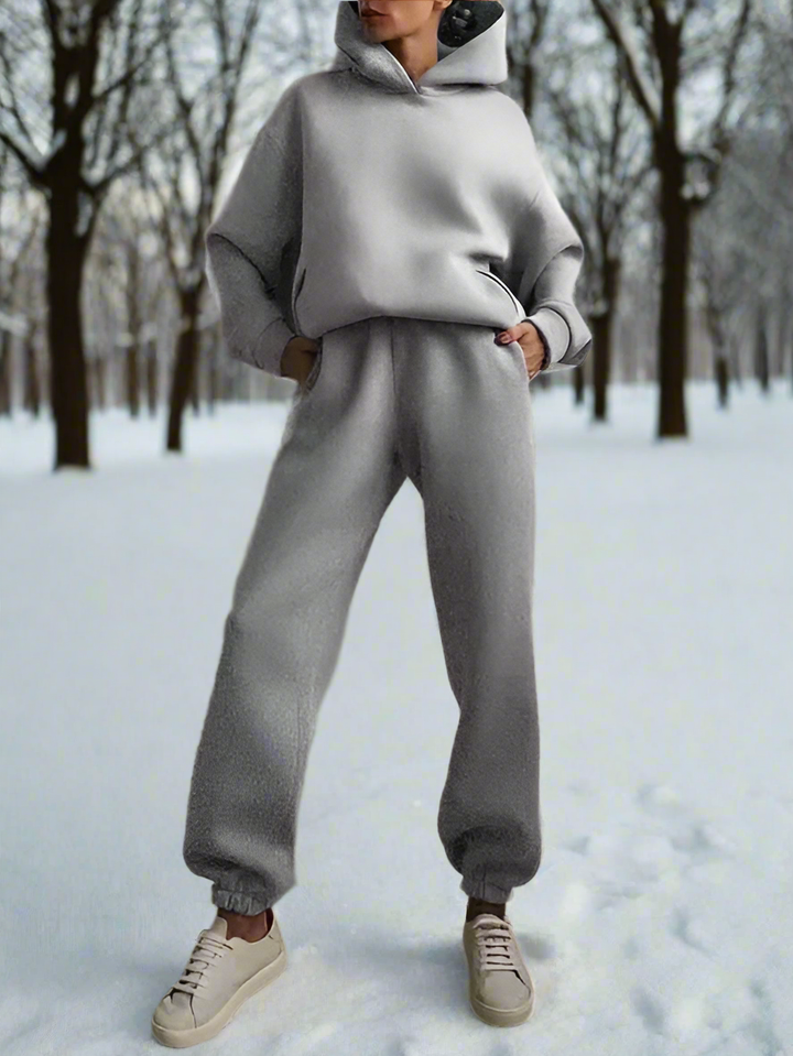 Drune | Stylischer Baumwoll Kapuzenpullover Und Sweatpants Für Frauen