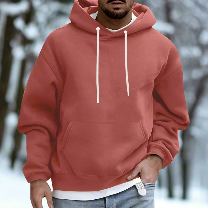 Drune | Kapuzenpullover Relaxed Fit Weiche Baumwolle Verstellbare Kapuze Kängurutasche