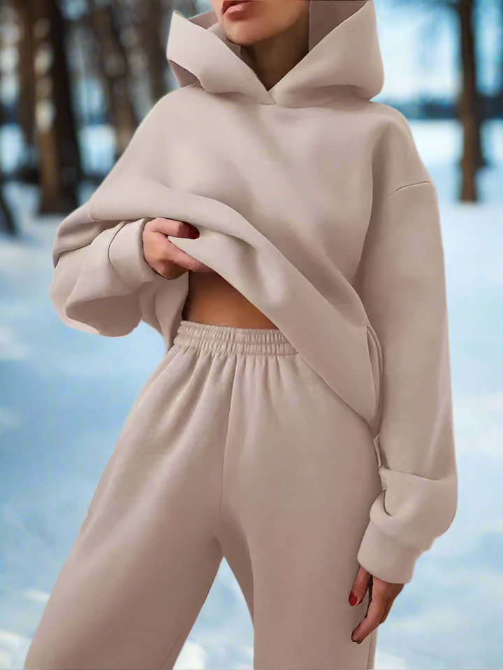 Drune | Stylischer Baumwoll Kapuzenpullover Und Sweatpants Für Frauen