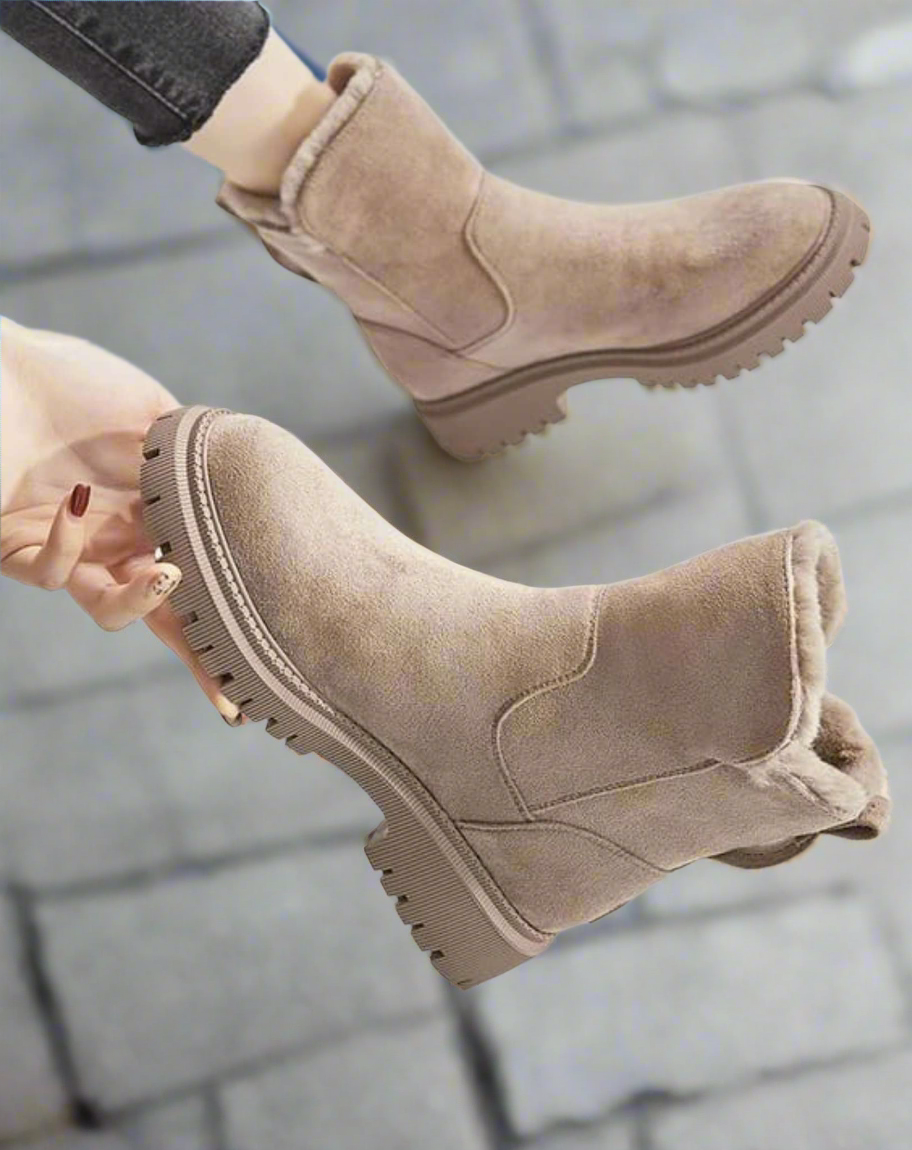 Drune | Stiefel Wildleder Look Slipper Weiche Fütterung Strapazierfähige Sohle