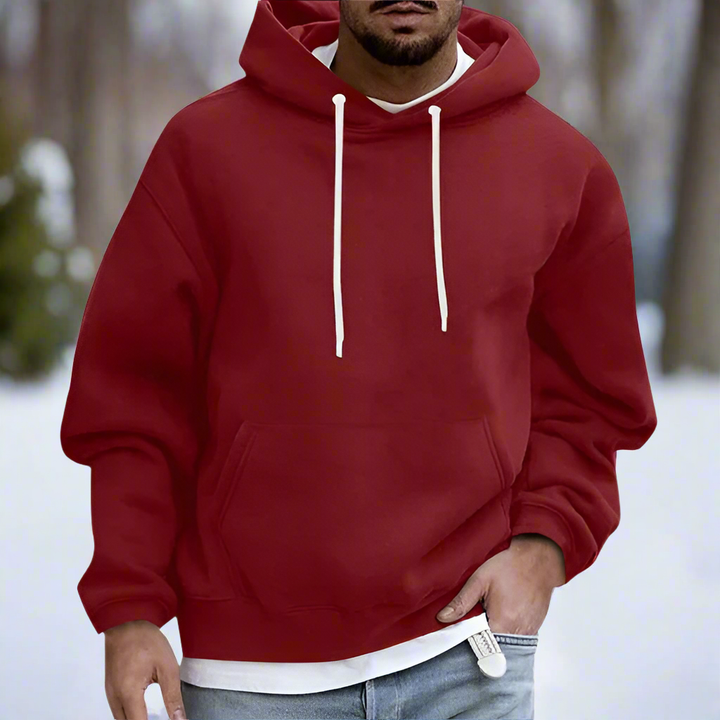 Drune | Kapuzenpullover Relaxed Fit Weiche Baumwolle Verstellbare Kapuze Kängurutasche