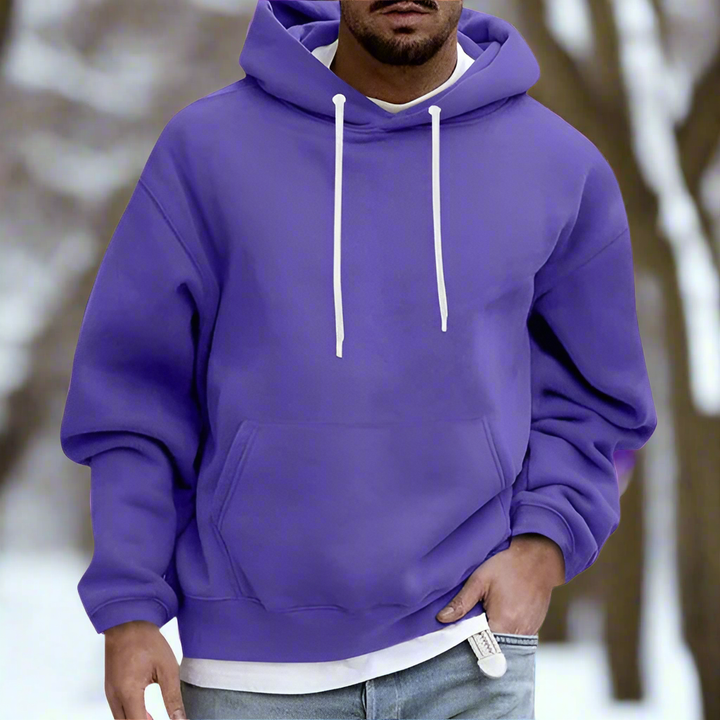 Drune | Kapuzenpullover Relaxed Fit Weiche Baumwolle Verstellbare Kapuze Kängurutasche