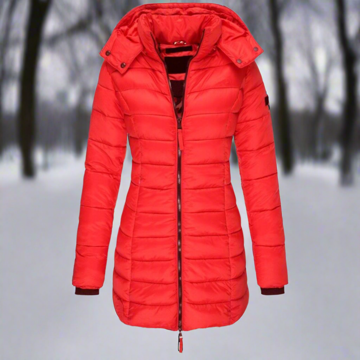 Drune | Kapuzen Daunenjacke Stepp Langjacke