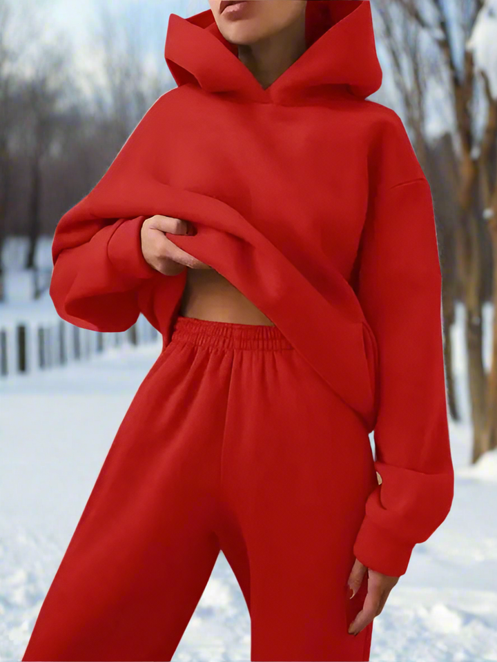 Drune | Stylischer Baumwoll Kapuzenpullover Und Sweatpants Für Frauen