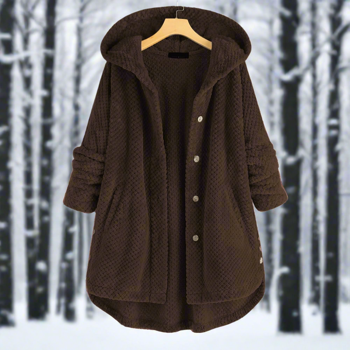 Drune | Strukturiertes Fleece Lange Und Weite Passform Knopfverschluss Mit Taschen