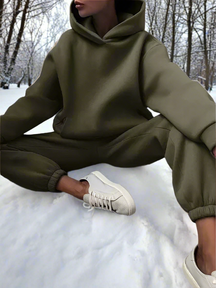 Drune | Stylischer Baumwoll Kapuzenpullover Und Sweatpants Für Frauen