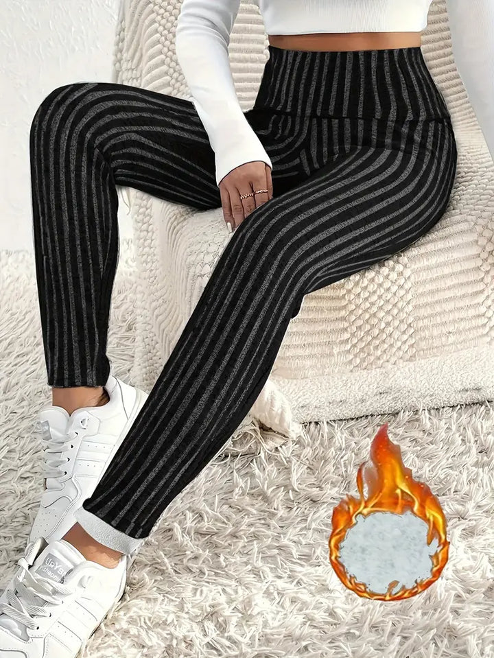 Drune | Gestrickte Leggings mit Fleecefutter