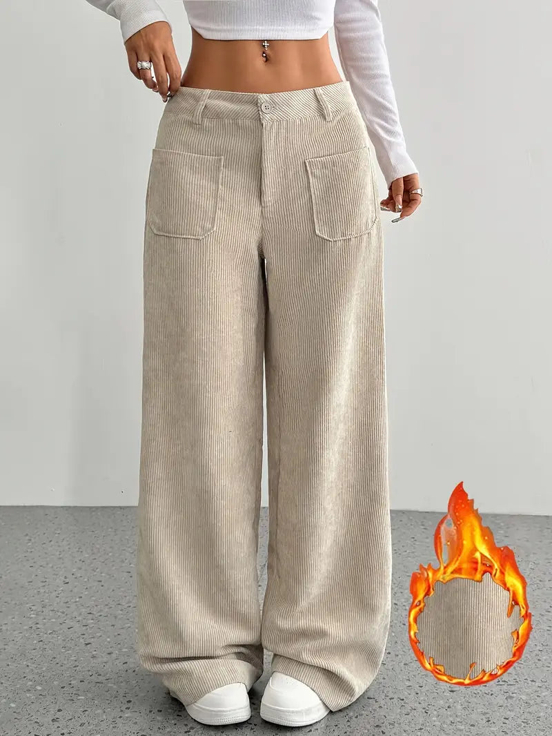 Drune | Cordhose Mit Weitem Bein Für Frauen