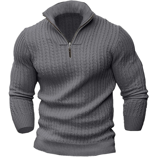 Drune | Trendiger Pullover mit Reißverschluss für Männer