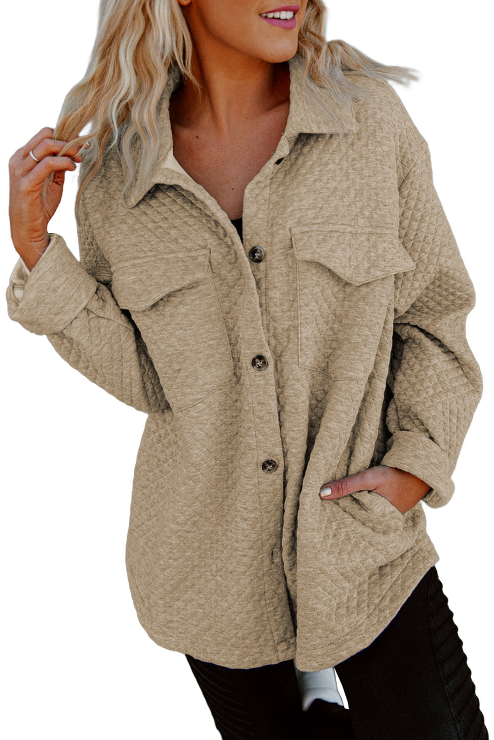 Drune | Leichtgewicht Gesteppte Hemdjacke Polyester Komfort und Stil