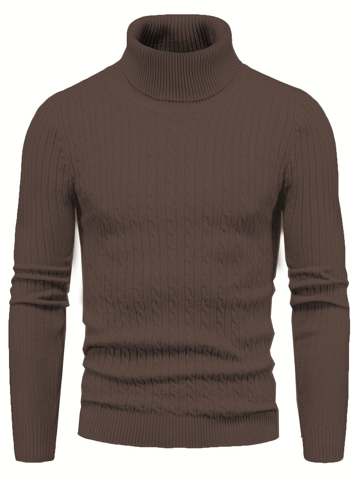 Drune | Kabelstrick Rollkragenpullover Weich und Warm Perfekt Für Herbst und Winter
