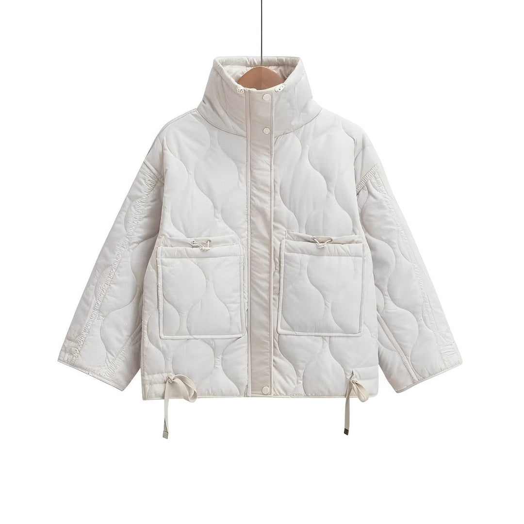 Drune | Women's hip-length cotton jacket with stand-up collar and drawstring