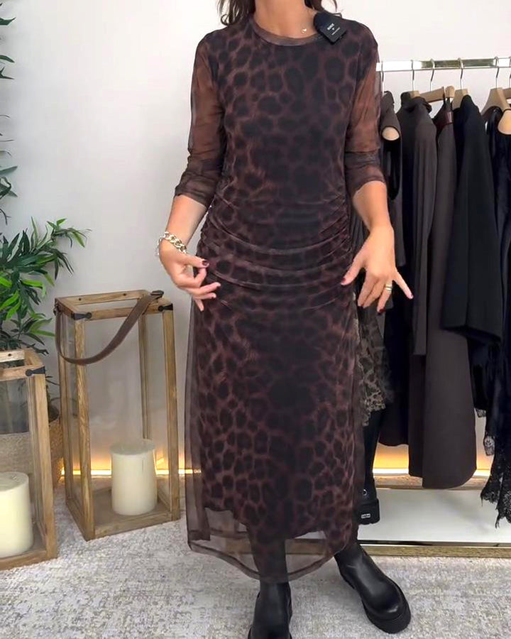 Drune | Kleid mit Leopardenmuster
