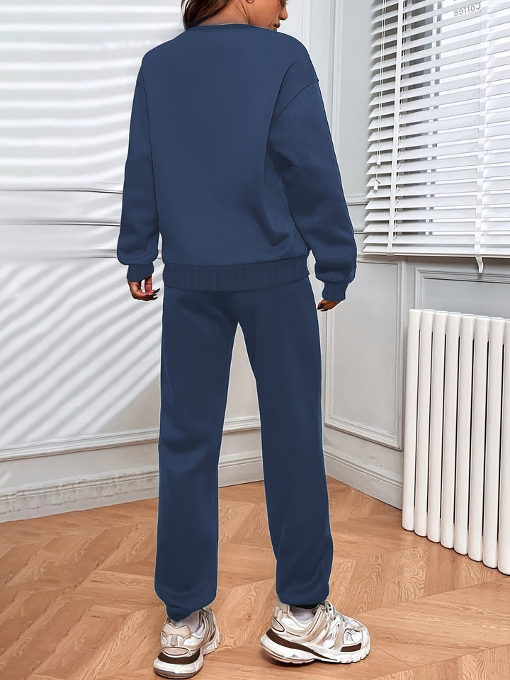 Drune | Jogging Set - Oversized Sweatshirt & Hochtaillierte Jogger - Weich & Bequem