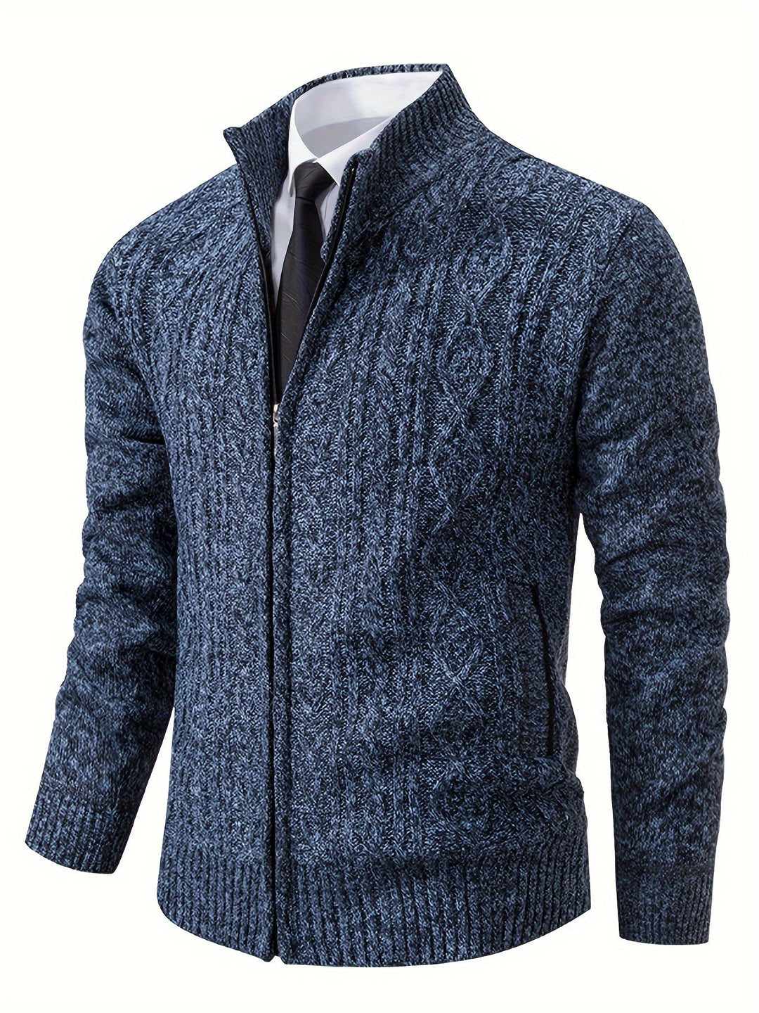 Drune | Strickcardigan mit Reißverschluss und Muster Acryl Bequem und Warm