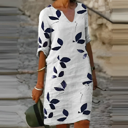 Drune | Sommerkleid Mit Blätterdruck