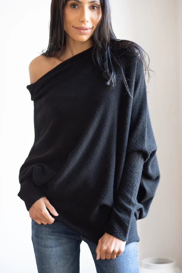 Drune | Asymmetrisch Drapierter Pullover