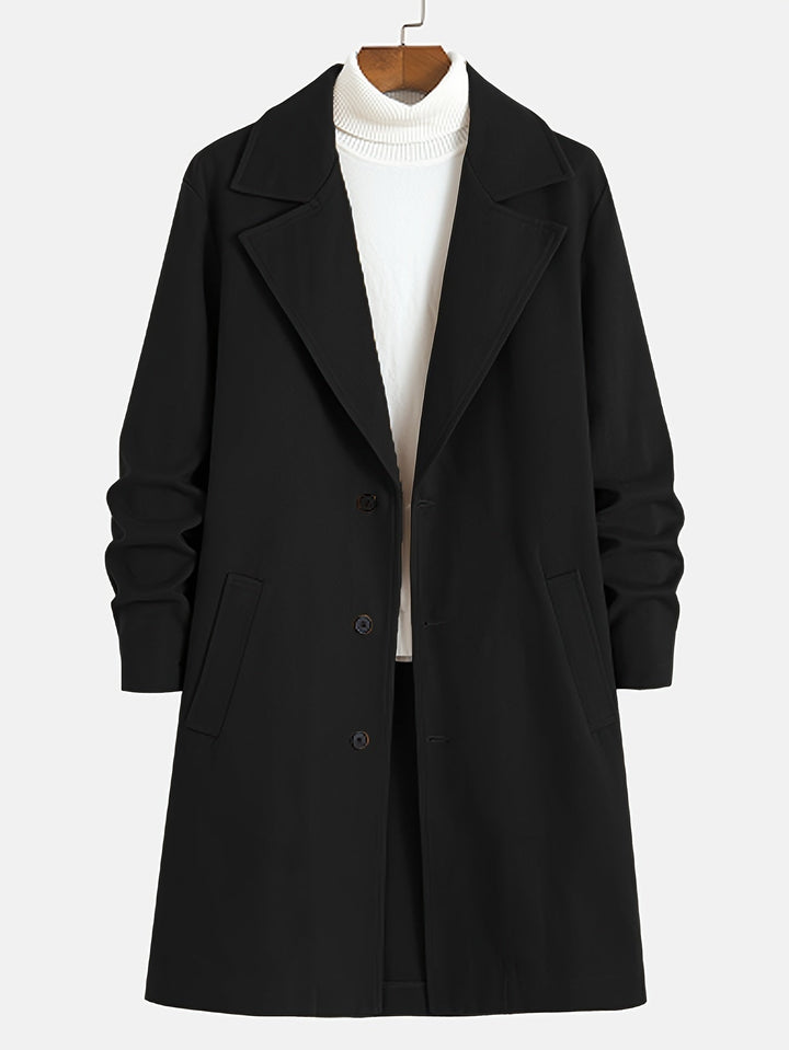 Drune | Elegante Lange Jacke Polyester und Wolle Klassisch und Warm