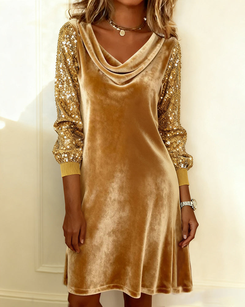 Drune | Kleid Aus Samt und Pailletten