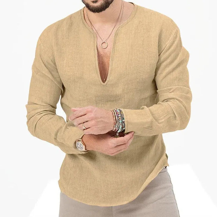 Drune | Herren Leinen Langarmhemd